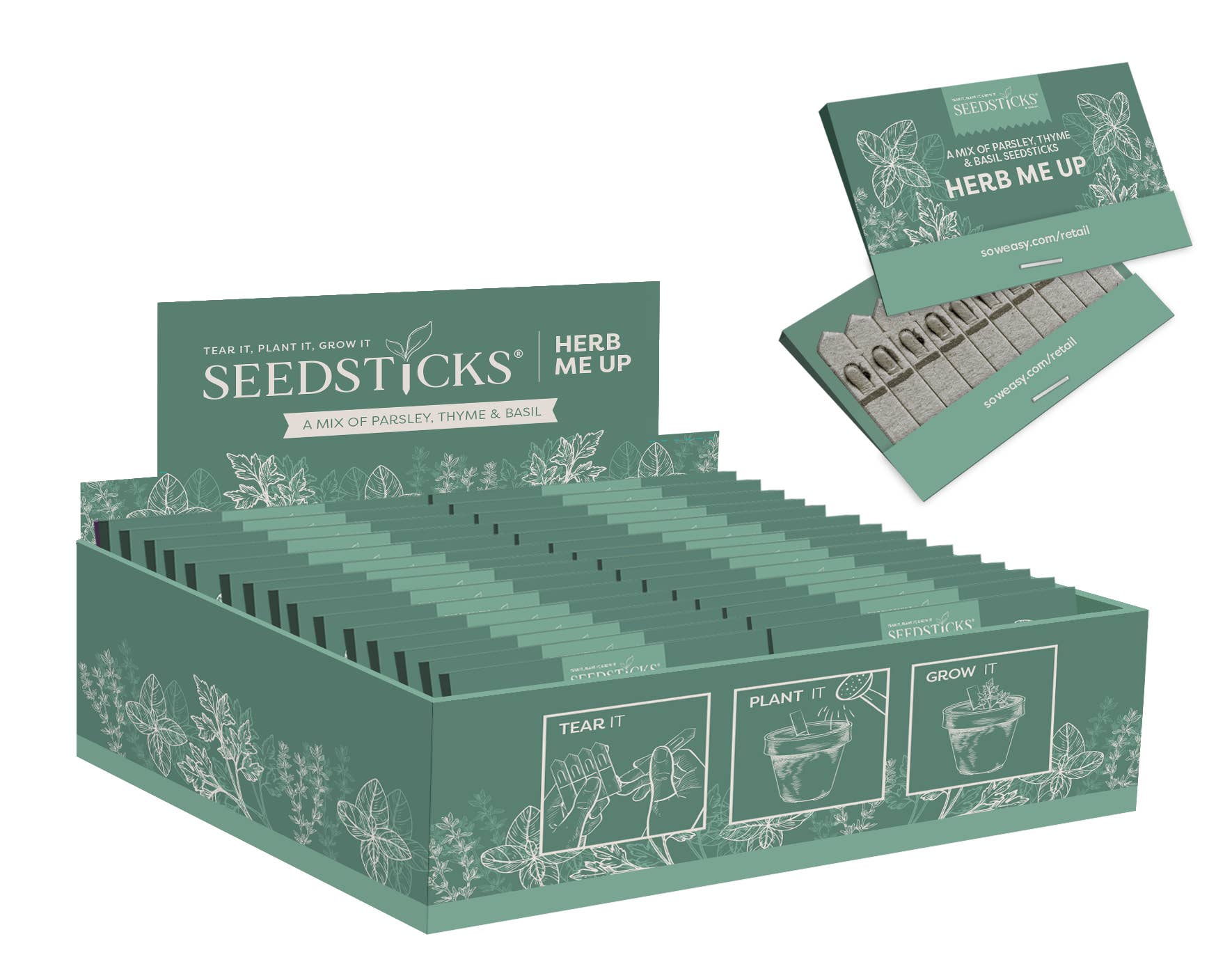 Seedsticks® – wholesale Plant seeds – Herb me up - Display Boxes