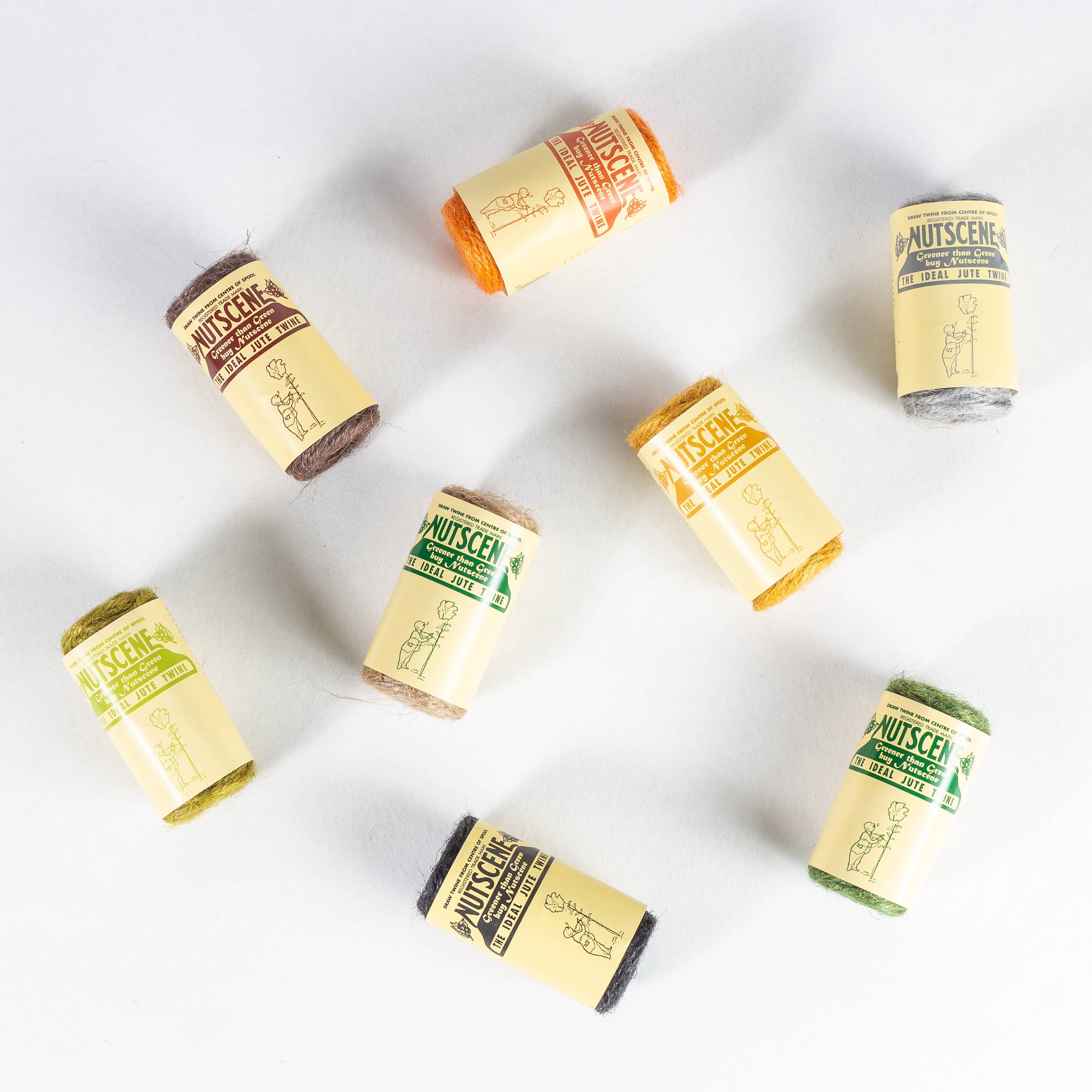 Nutscene Twines Ltd – wholesale Snöre – Mini Twines-kollektionen Presentset - 8 Twines i förpackningen (42 fot)3