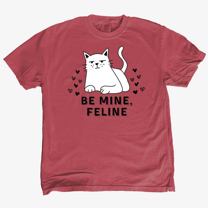 T-shirt graphique pour femmes et hommes "Be Mine Cat Lover Hearts" tailles S à 3XL pour la vente par Xenotees
