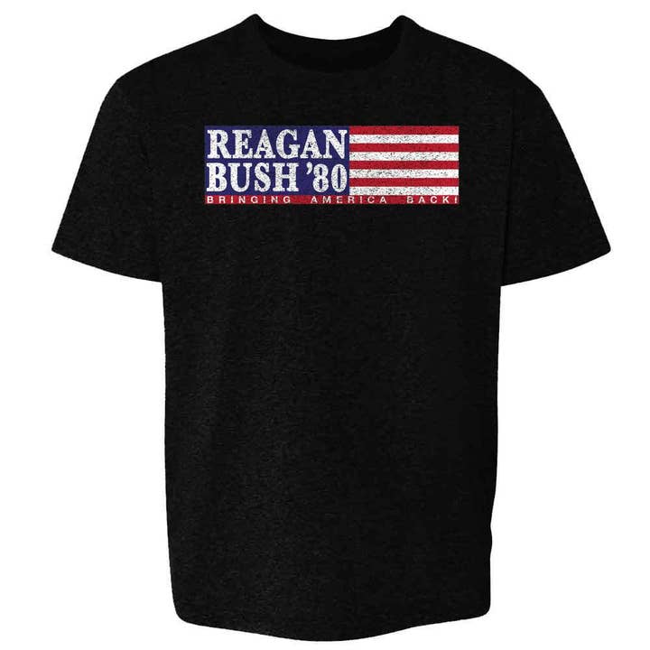 Pop Threads - Wholesale Screen Printed T-Shirt - Kids - Ronald Reagan George Bush Retro Campaign Kids & Youth Tee