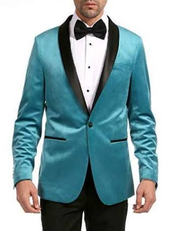 Ferrecci - Wholesale Blazer - Men's - Ferrecci - Enzo Men's Velvet Slim Fit Shawl Tuxedo Blazer65