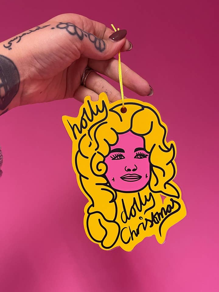 Holly dolly christmas acrylic christmas tree ornament festive decoration decor for wholesale by Buba Goods