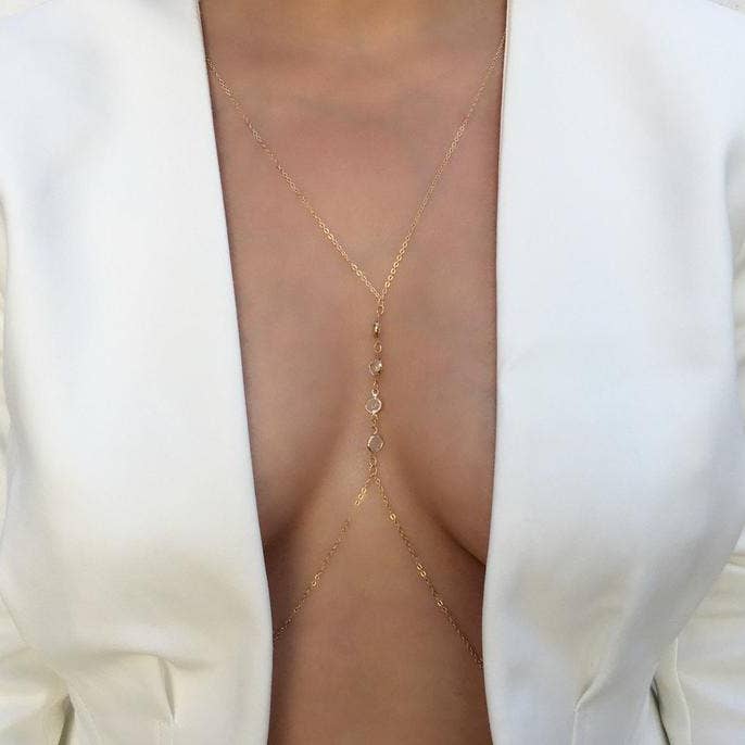 CRYSTAL BODY CHAIN (ADJUSTABLE) for wholesale by Ashlen