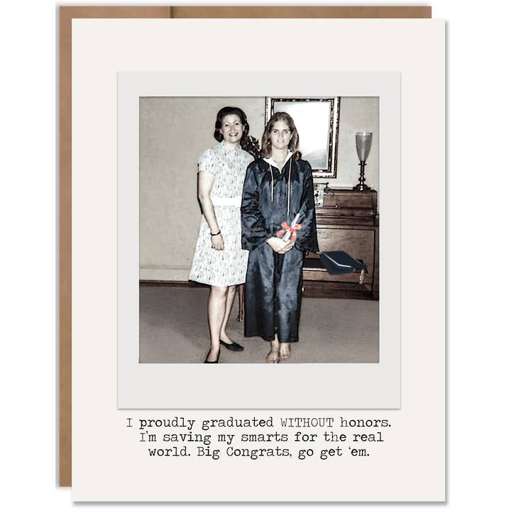Biglietto di Laurea Divertente - Risparmiare Intelligenza per il Mondo Reale per la vendita all'ingrosso da parte di Heavenly Debbie