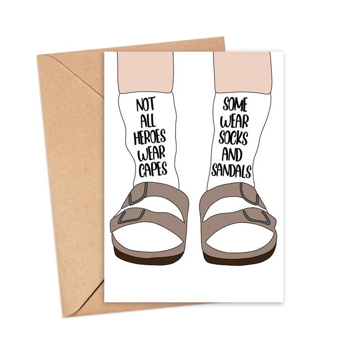 Carte Papa Chaussettes Et Sandales pour la vente par Saucy Avocado