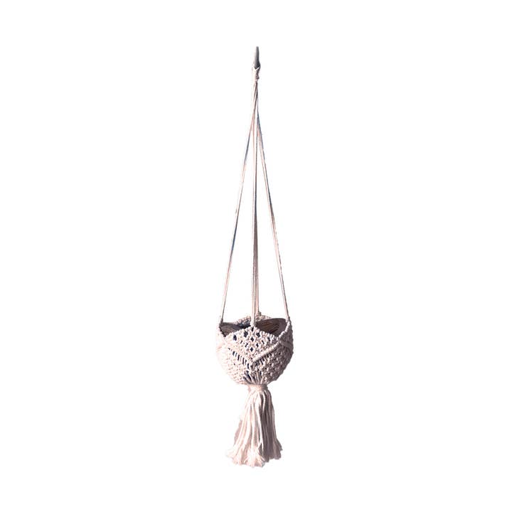 Ancient Wisdom - Wholesale Hanging Planter - Macrame Pot Holder Decorative - Beige0