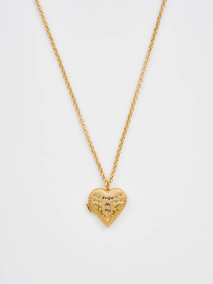 Blumenherz Goldmedaillon Halskette für den Großhandel von Fable England