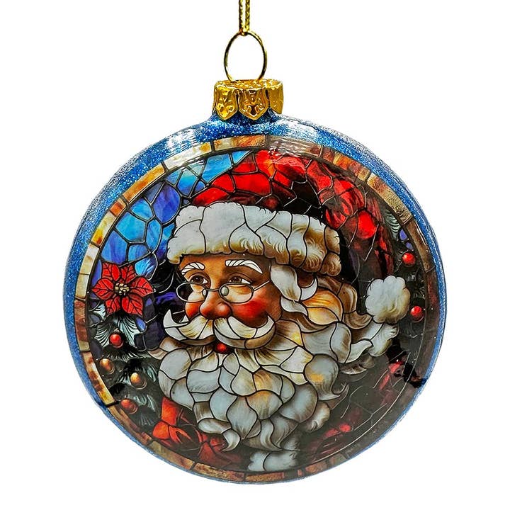 OrnamentallyYou - Wholesale Ornament - Wonderful Santa Claus Stained Glass Christmas Ornament
