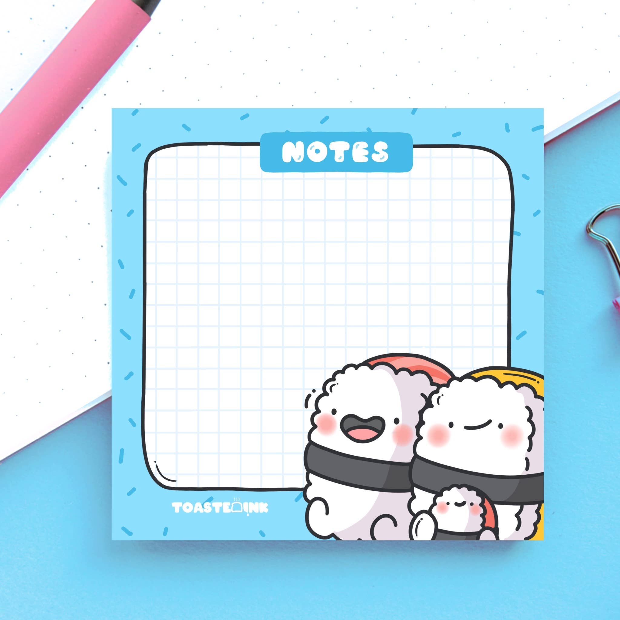 Toastedink - Wholesale Sticky Notes - Sushi Sticky Notes | Cute Memo Pads & Stationery1