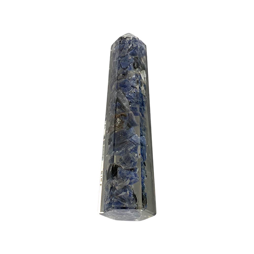 VIE - Vente Pierre et cristal de spiritualité - Tour obélisque en orgonite, 10-12 cm12