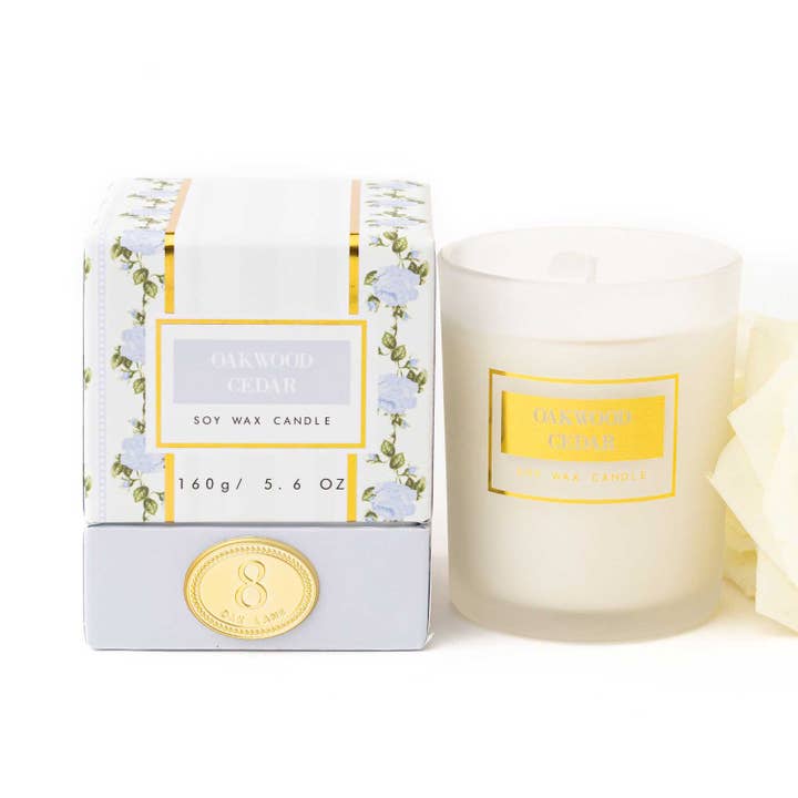 Ekved Ceder Trälåda 160g Ljus för wholesale av 8 Oak Lane