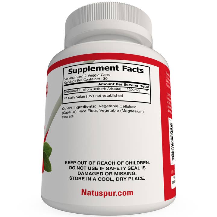 Natuspur - Wholesale Oral Supplement/Vitamin - Premium Berberine HCL Supplement 1200mg