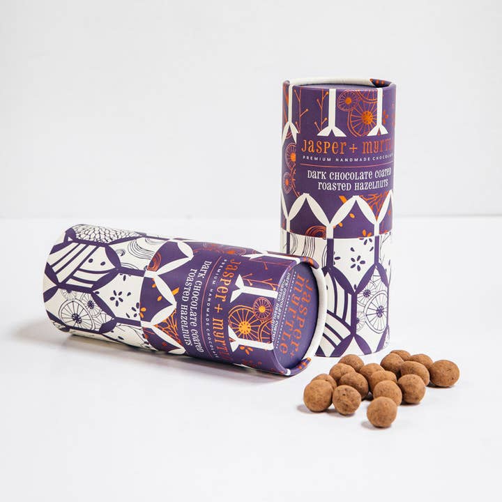 Dark Chocolate Coated Hazelnuts for wholesale by Adore Tea