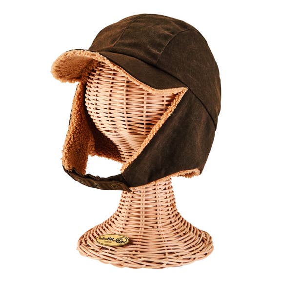 Chapeau de trappeur réversible en coton ciré pour enfants pour la vente par Bay Sky Home