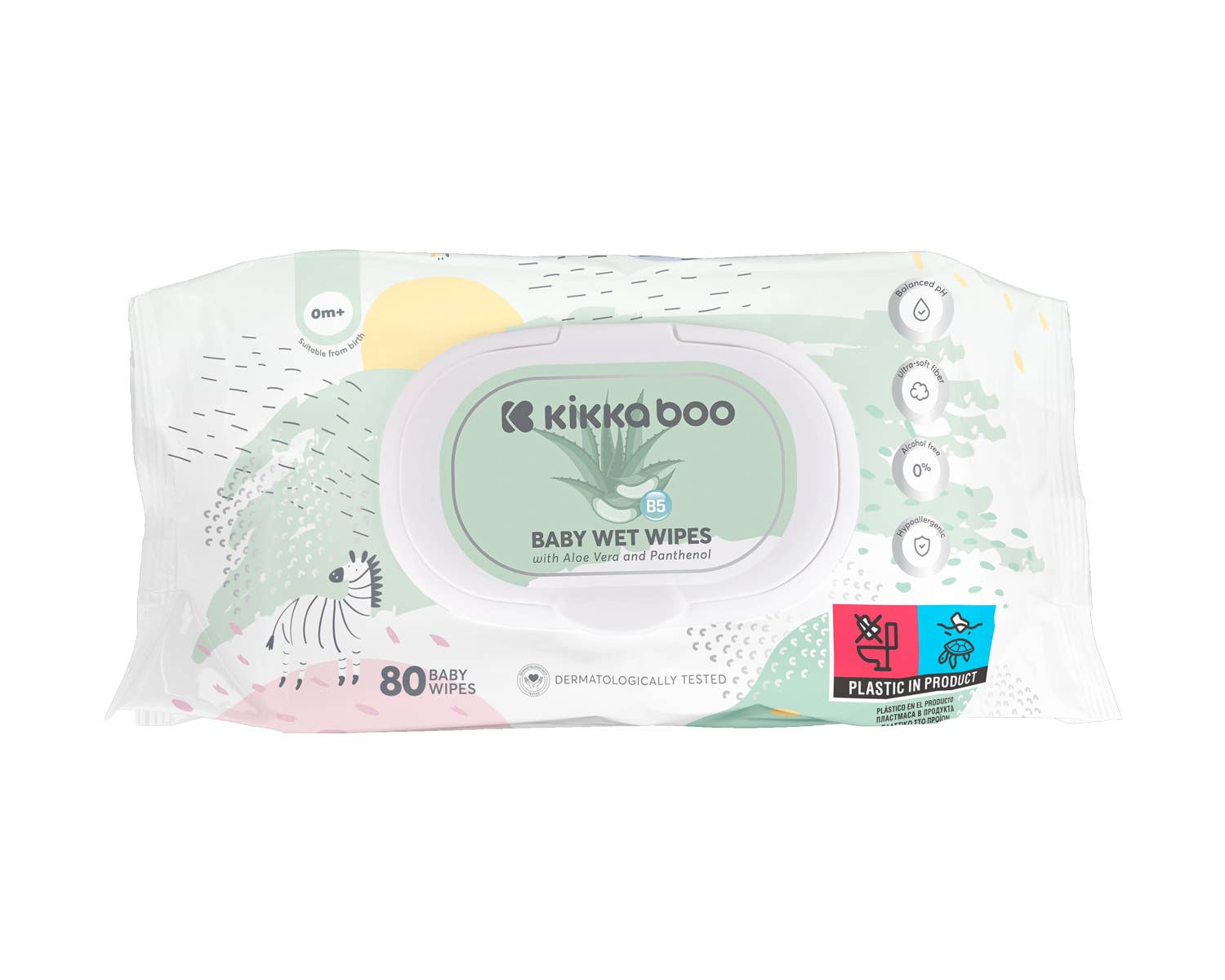 Kikkaboo - Wholesale Face & Body Wipes - Baby - Aloe Vera & Panthenol Wet Wipes 80 Units With Lid0
