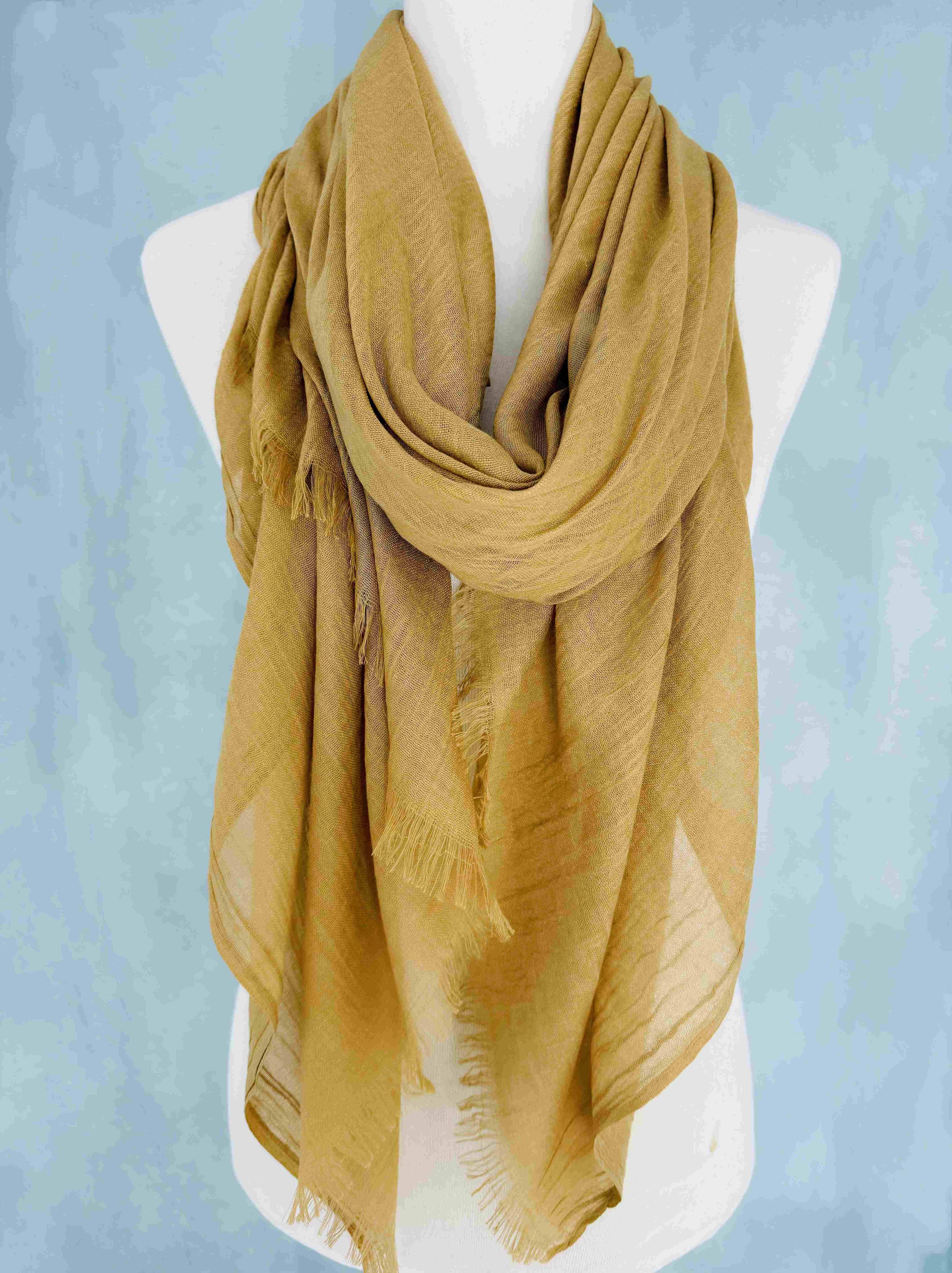 JC Sunny Fashion - Wholesale Scarf - Women's - JC021022 10 Colors-Soft As Cashmere Oversized Solid Frayed Scarf10