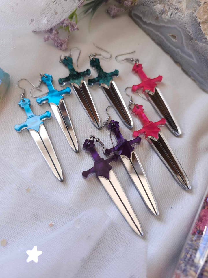 Marbled Handle Swords for wholesale by Fallen Pine Studio