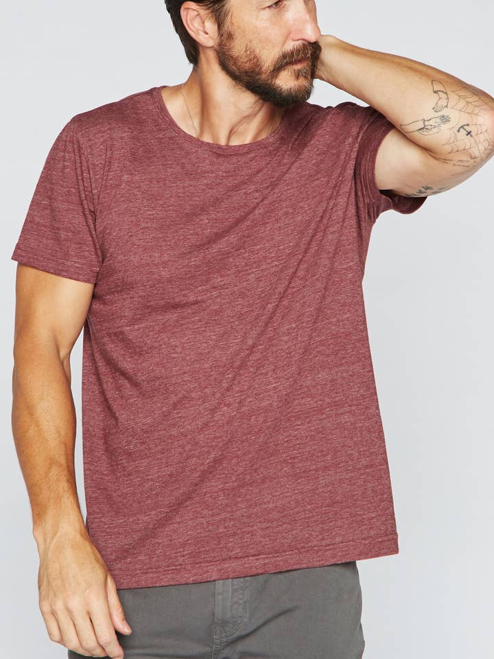 Maglietta girocollo tri-blend da uomo per la vendita all'ingrosso da parte di Mika Jaymes