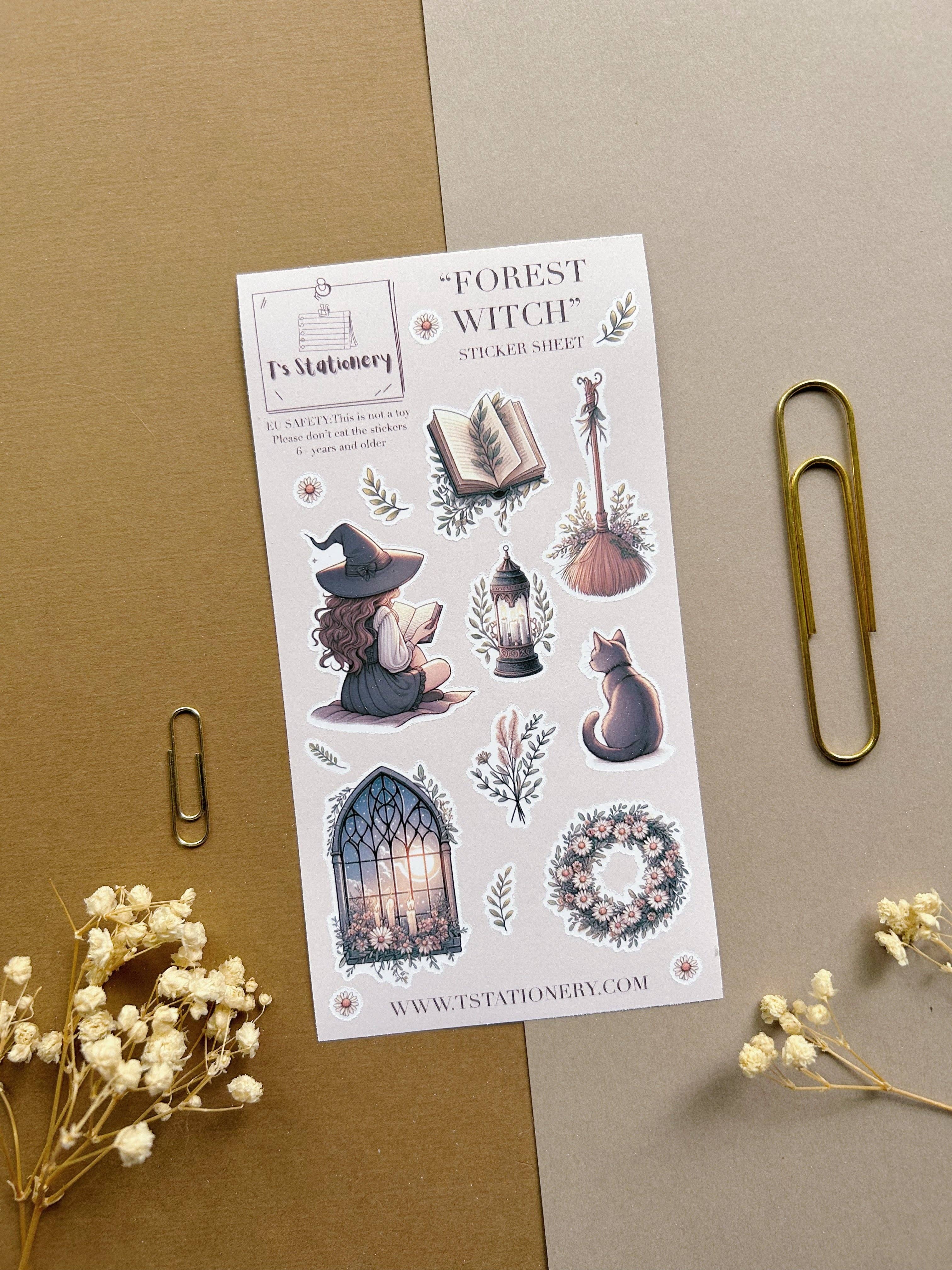 T's Stationery - Wholesale Sticker - "Forest Witch"  Sticker Sheet1