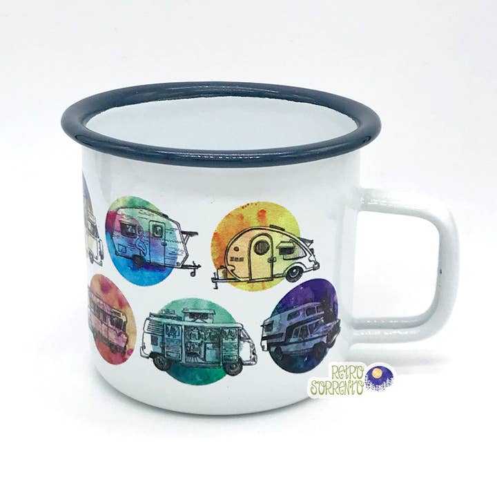 Enamel Camper Mug for wholesale by Retro Sorrento