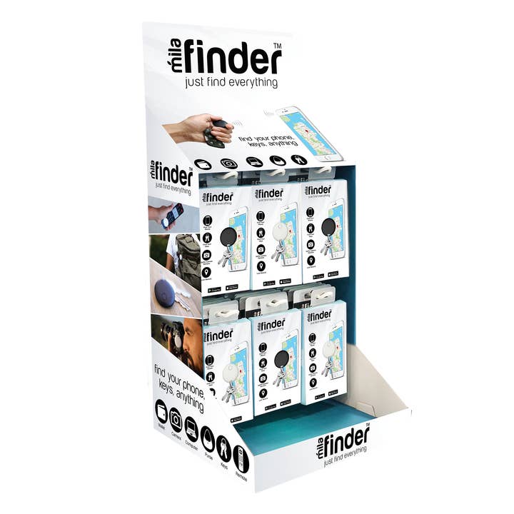Mila Wholesale - Wholesale Retailer Display - Accessories - Mila Finder Bluetooth® Key Finder Bundle- FREE display
