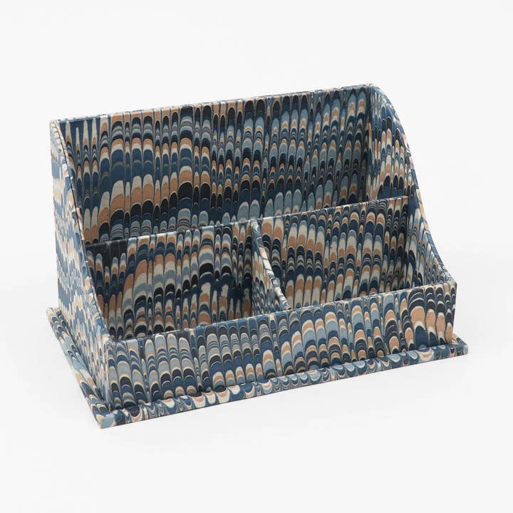 MARBLED WAVE LETTER SORTER - BLUE OCHRE MOUNTAIN for wholesale by Craft Boat