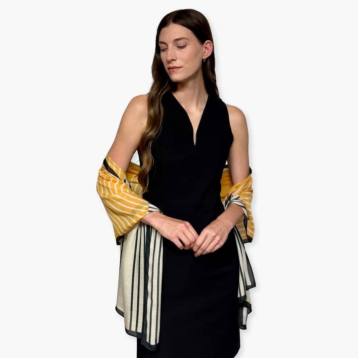 Humble Hilo - Wholesale Scarf - Women's - Humble Hilo Soft Sustainable Art Scarf, Geometric2