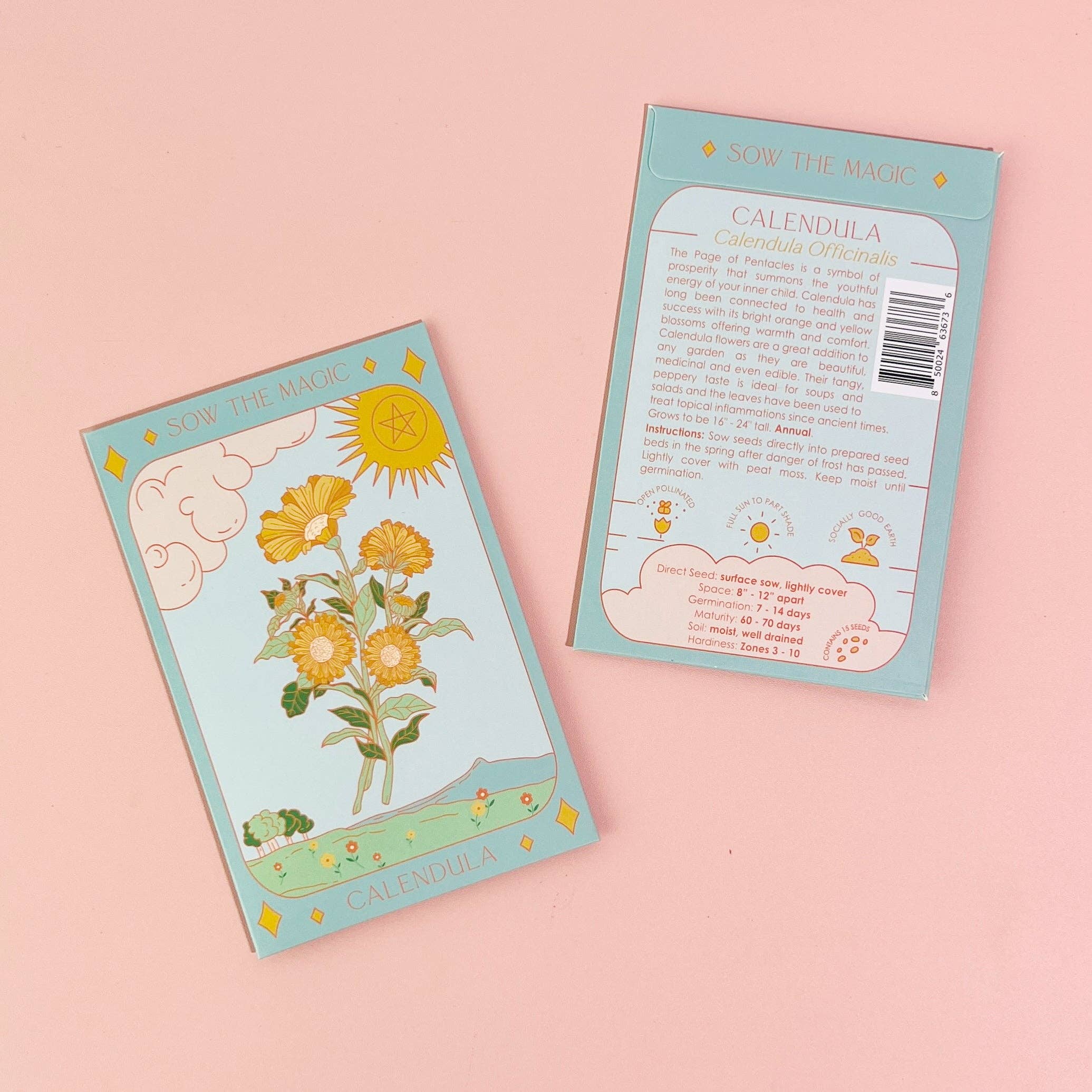 Sow the Magic - Wholesale Plant Seeds - Calendula Tarot Seed Packet2