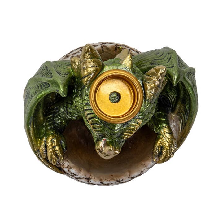 Pacific Trading – Porta-incenso por atacado – Queimador de Incenso de Retorno de Fumo com Ovo de Dragão e Filhote5