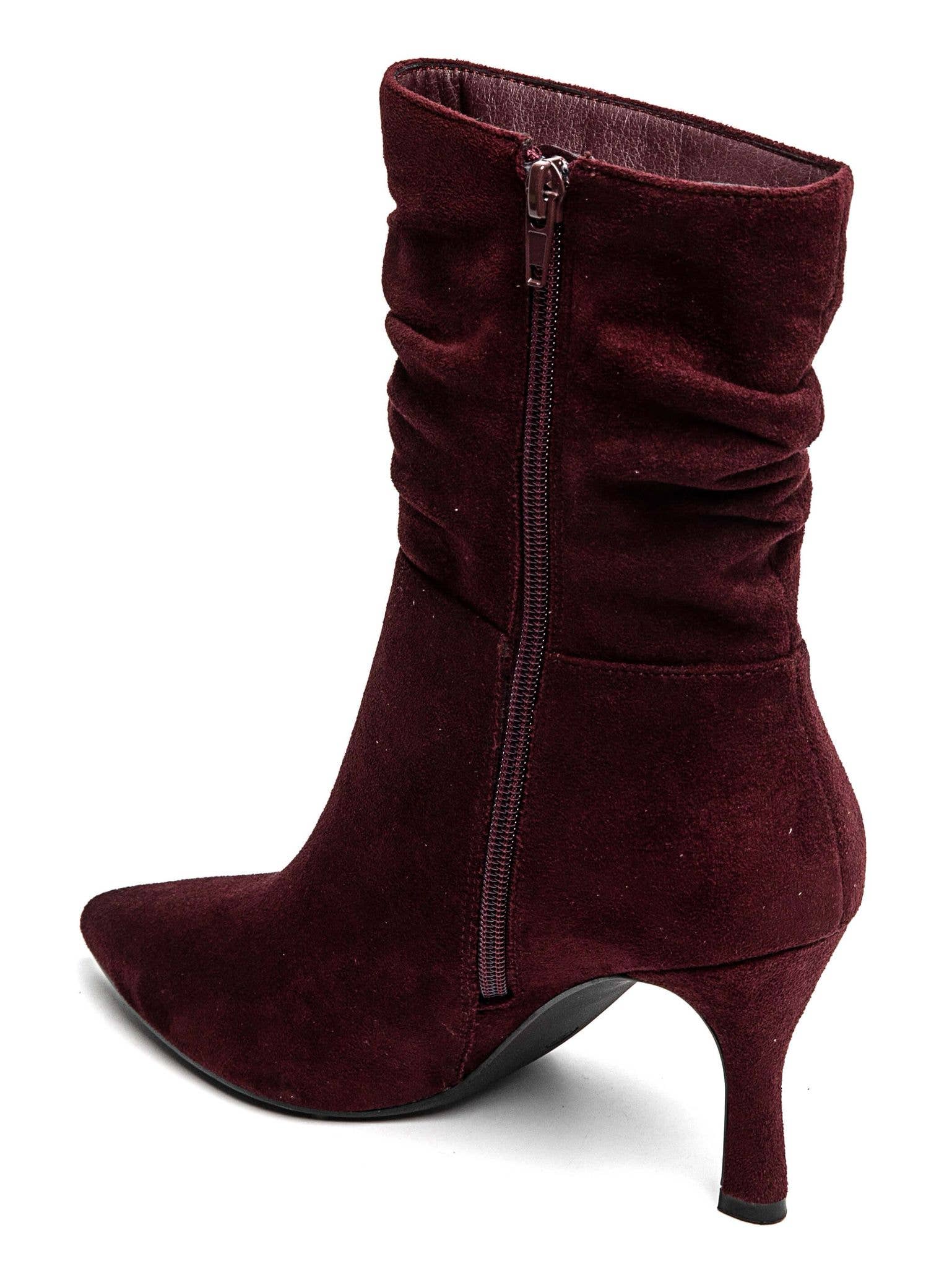 No Doubt Shoes - Venta al por mayor Botines - Mujer - BOTINES DE TACÓN MEDIO EN PUNTA CON FRUNCIDO EN LA PANTORRILLA31