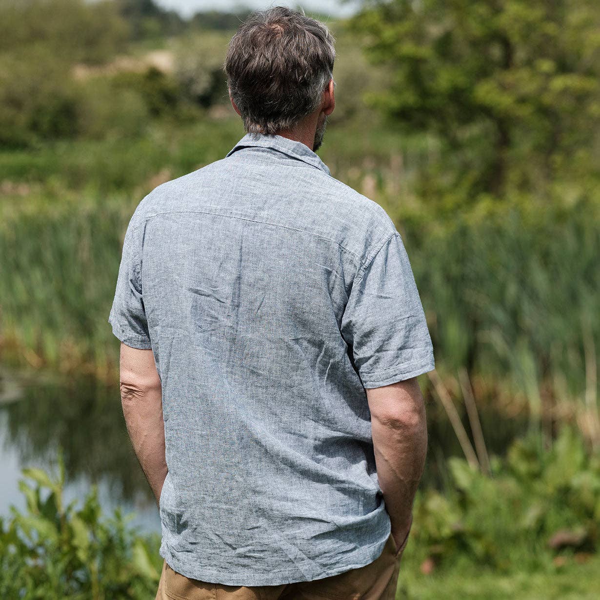 Yarmouth Oilskins - Vente Chemise à col boutonné – homme - Chemise The Deck - Chambray3