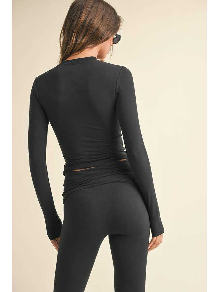 KIMBERLY C - Wholesale Lounge Top - Women's - Soft Knit Jersey Long Sleeve Tee48