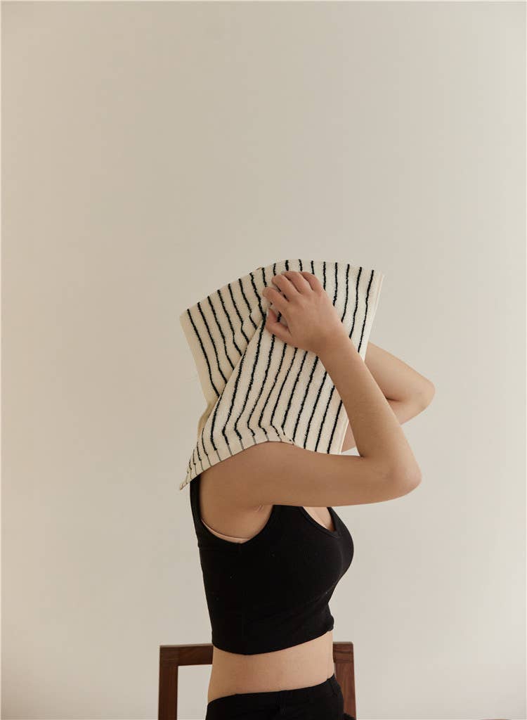 INSPECIAL HOME - Wholesale Bath Towel - Retro Style 100% Cotton Soft Absorbent Striped Bath Towel10