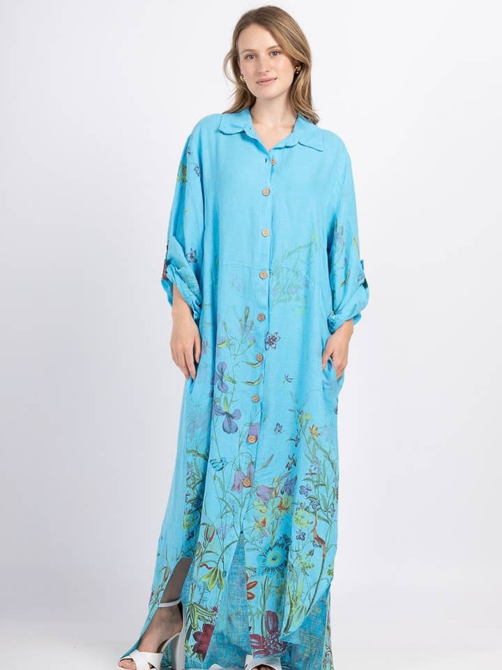 57212 Kjole i hør til forår og sommer for engroshandel hos LINEN & COTTON HOUSE