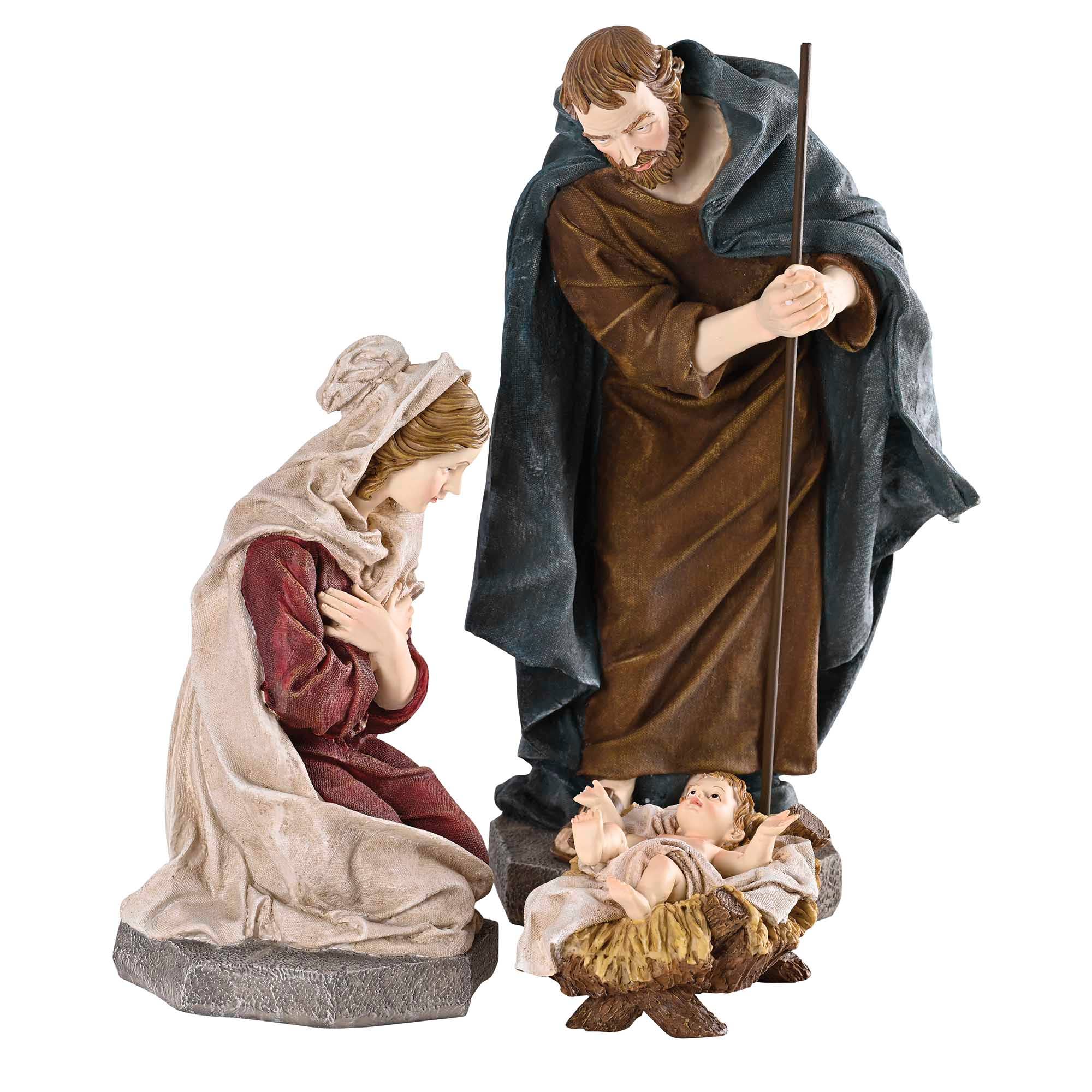 Dicksons - Wholesale Nativity Scene Decor - Nativity Holy Family Staff Cloth 17.75H3