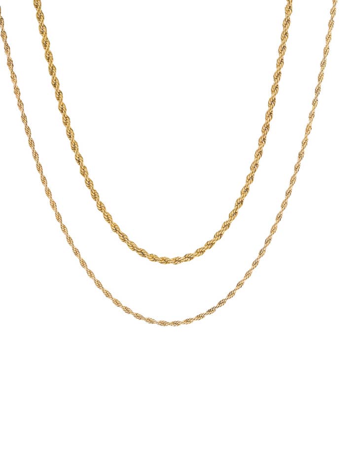 Bundle - Layered Gold Twisted Choker And Necklace for wholesale by C.J.ROCKER