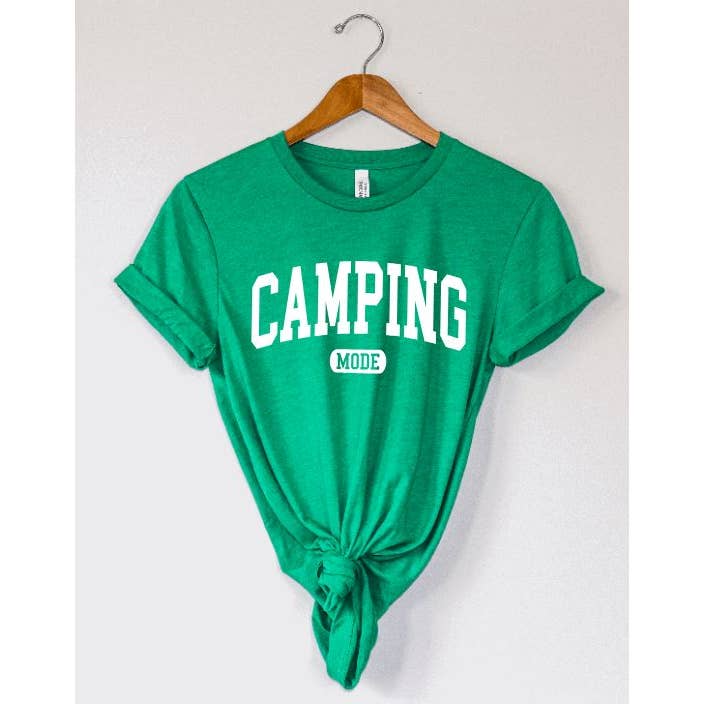 T-shirt illustré en toile Camping Mode Bella+#214 pour la vente par Tron Tron Graphic Wear