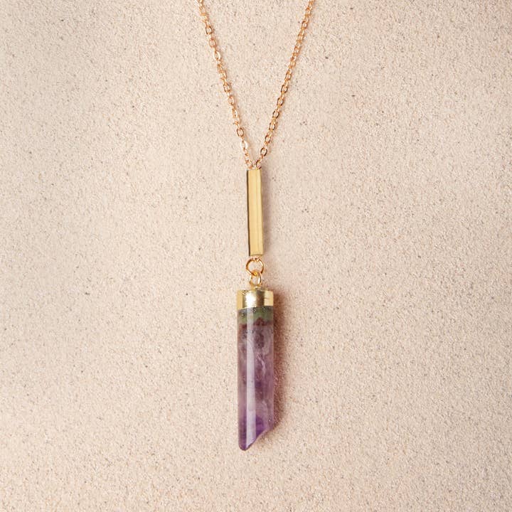 TISH jewelry - Wholesale Pendant/Charm Necklace - Zena // Amethyst Necklace
