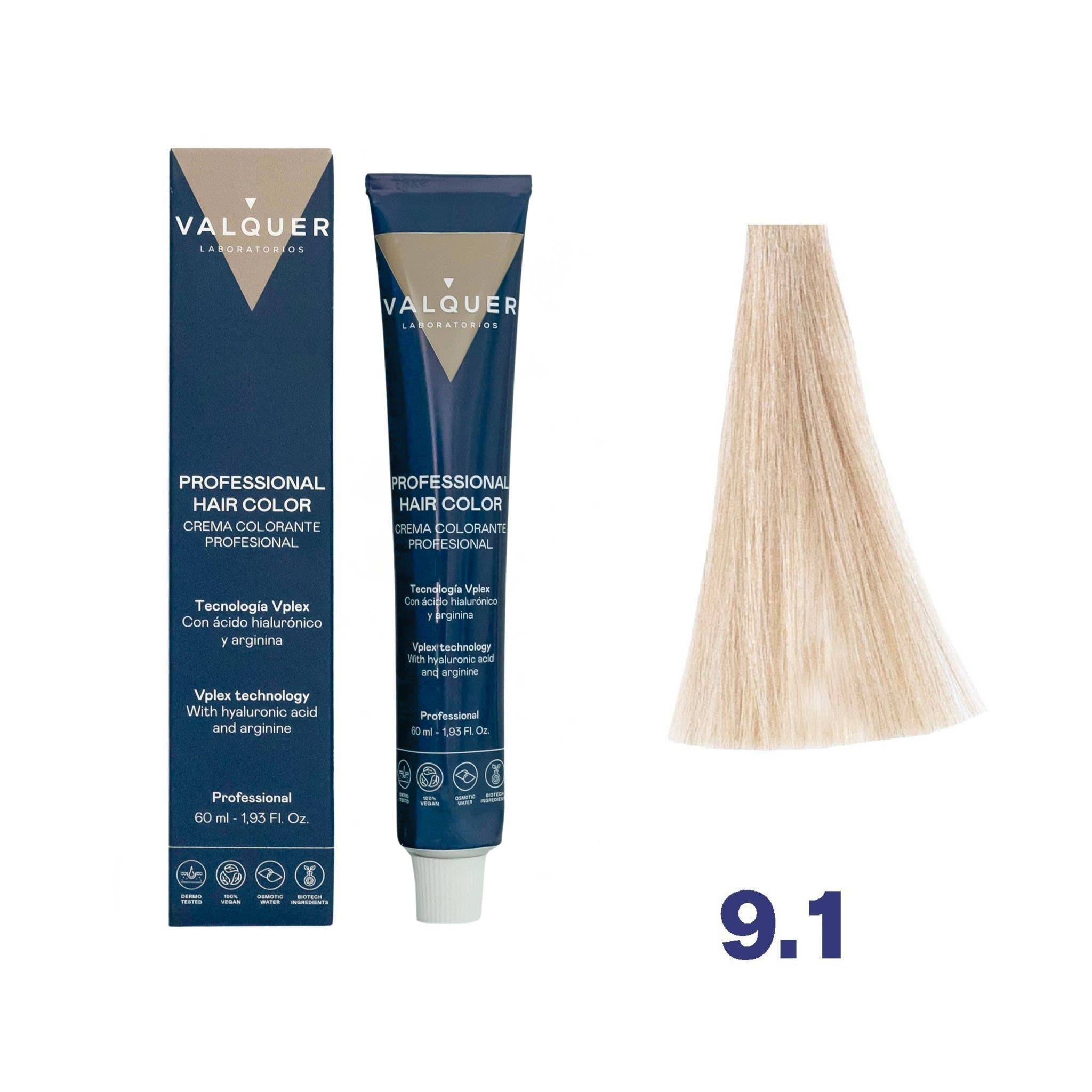 Valquer Laboratorios - Wholesale Hair Dye - Vplex Coloring Cream 9.1 Very Light Ash Blonde - 60 ml0