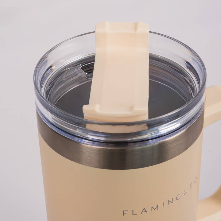 Flamingueo - Wholesale Insulated Mug/Tumbler - Beige thermos bottle stainless steel3
