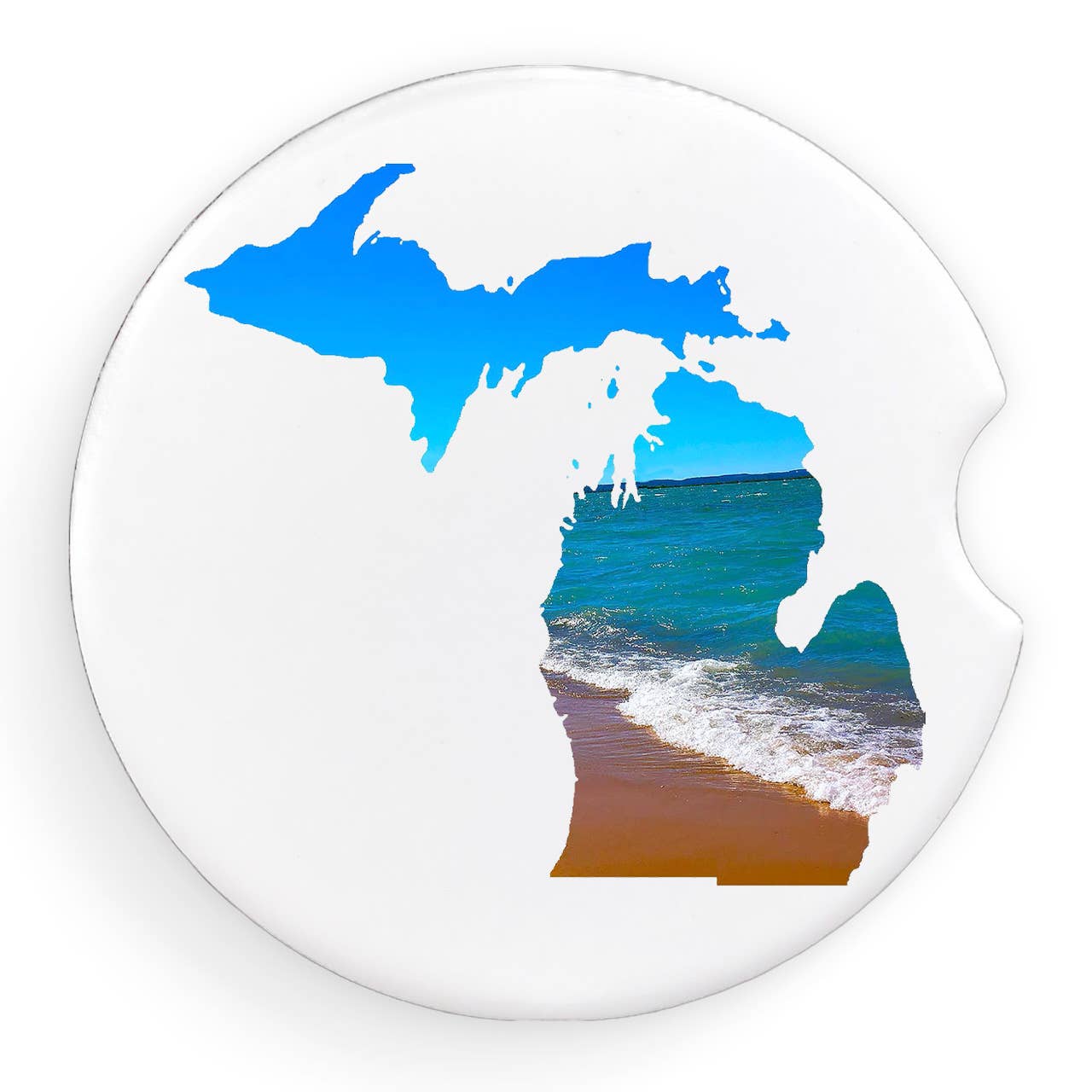 Noomoon - Wholesale Car Coaster - Unisex - Car Coaster - Michigan Shoreline0