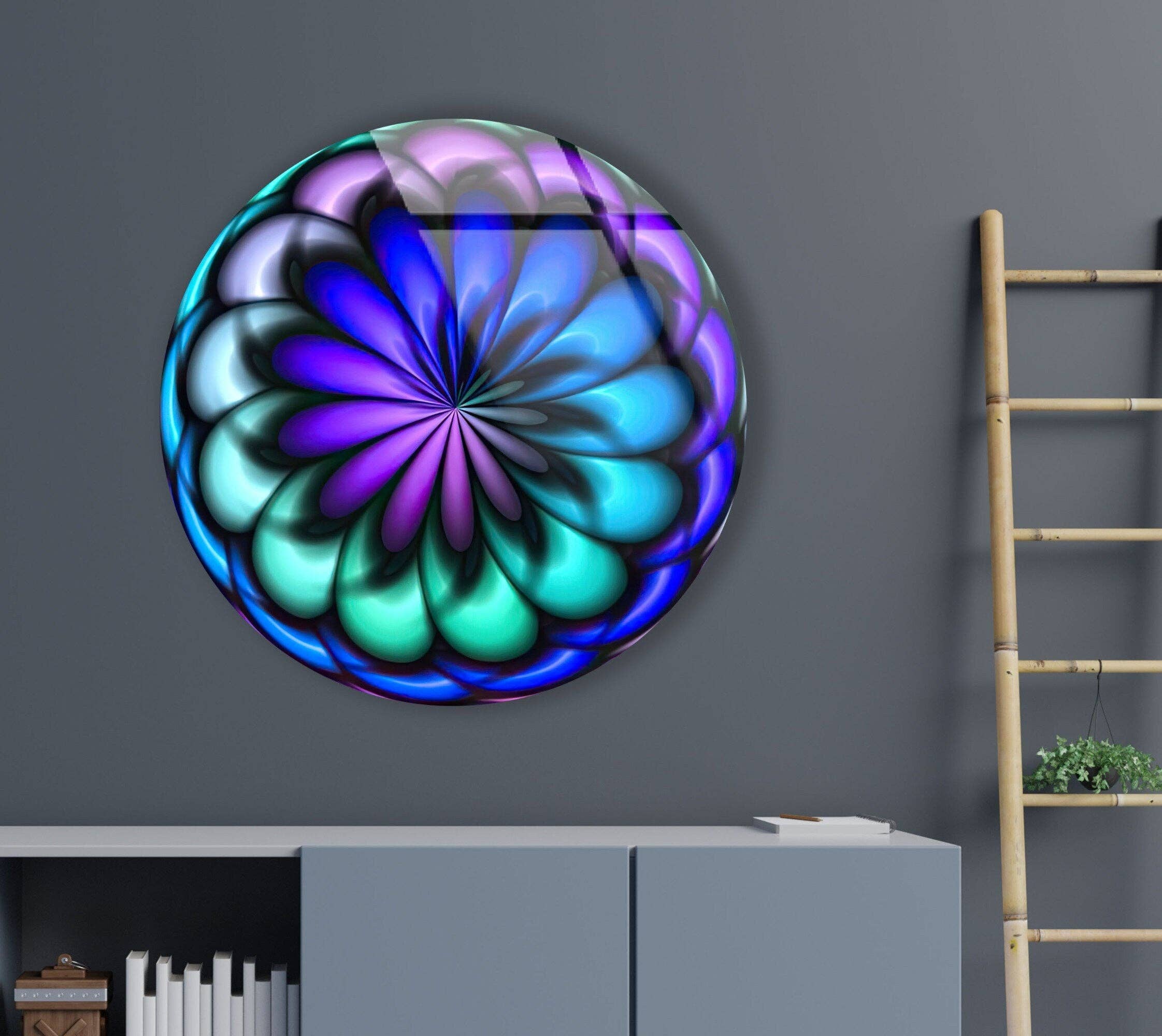 MyPhotostation - Wholesale Wall Accent - Abstract Round Tempered Glass Wall Art7