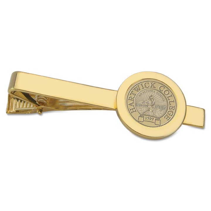 Hartwick College Hawks Gold Tie Bar for wholesale by Collegiate Gifts and Accessories