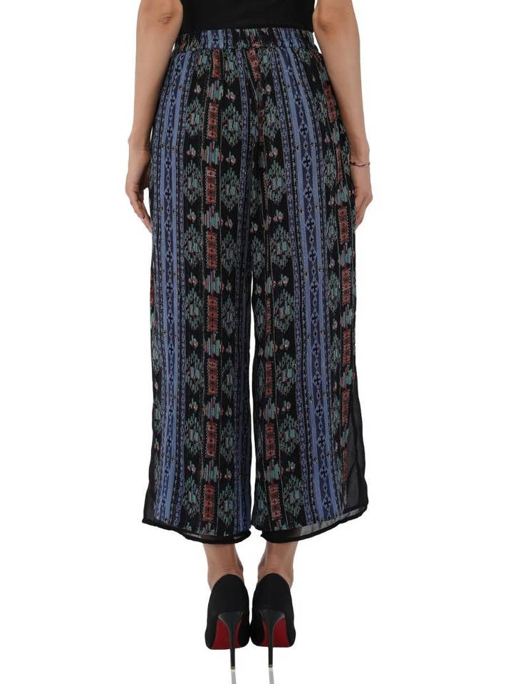 America & Beyond - Wholesale Pants - Women's - Dusk Blue Boho Lounge Pants - Blue2