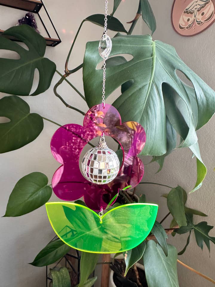 Large Flower Acrylic Sun Catcher for wholesale by Hold Steady Designs