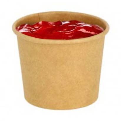 PUNTOQPACK – Jarra por atacado – Pote de Papelão Kraft Eco para Molhos (90 ml)0