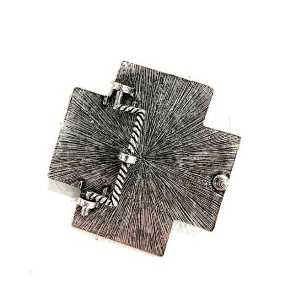 Snowing West - Wholesale Belt Buckle - Unisex - WESTERN CROSS BELT BUCKLE