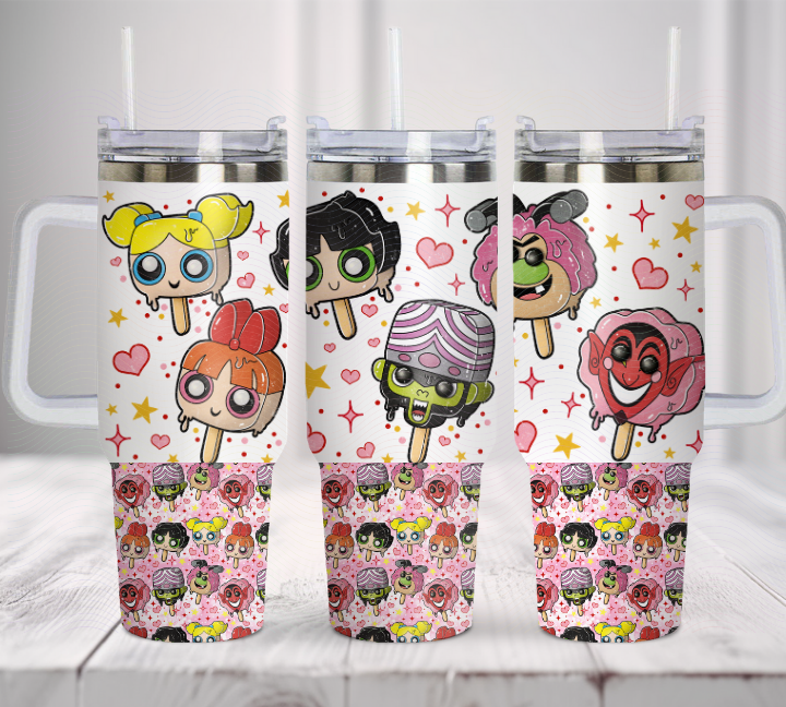 Beautiful Creations by Laney – Großhandel Thermotasse/-becher – Powerpuff-Eis am Stiel Becher1