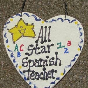 Spanish Teacher Gifts 5036 All Star Spanish Teacher for wholesale by Nannie and B's Crafts