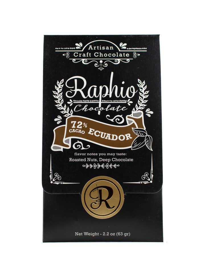 72% Ecuador Dark Chocolate for wholesale by Raphio Chocolate